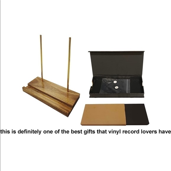 Brand New Vinyl Record Stand Now Playing Record Holder Premium Wood & Iron - Picture 2 of 7
